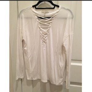 Express Lace-up Long Sleeve Shirt